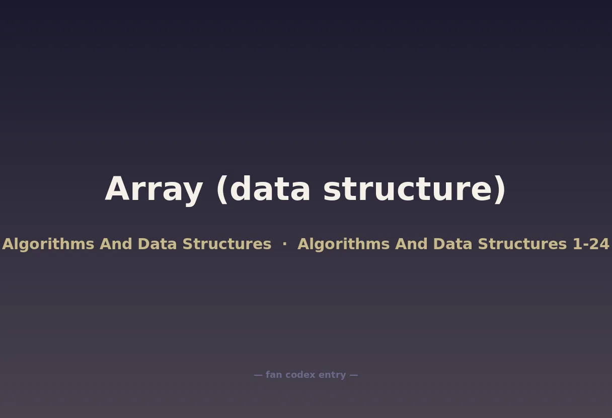 Array (data structure)