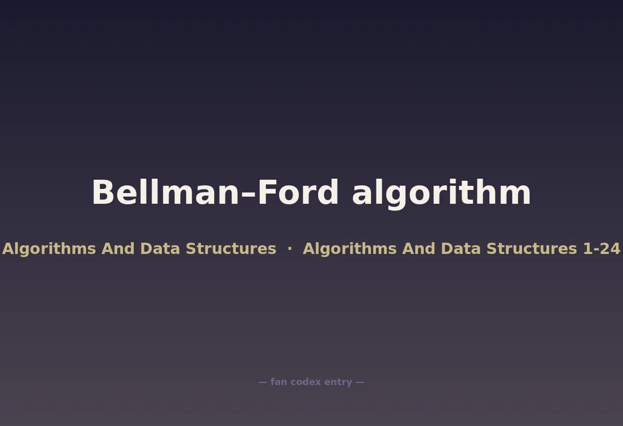 Bellman–Ford algorithm