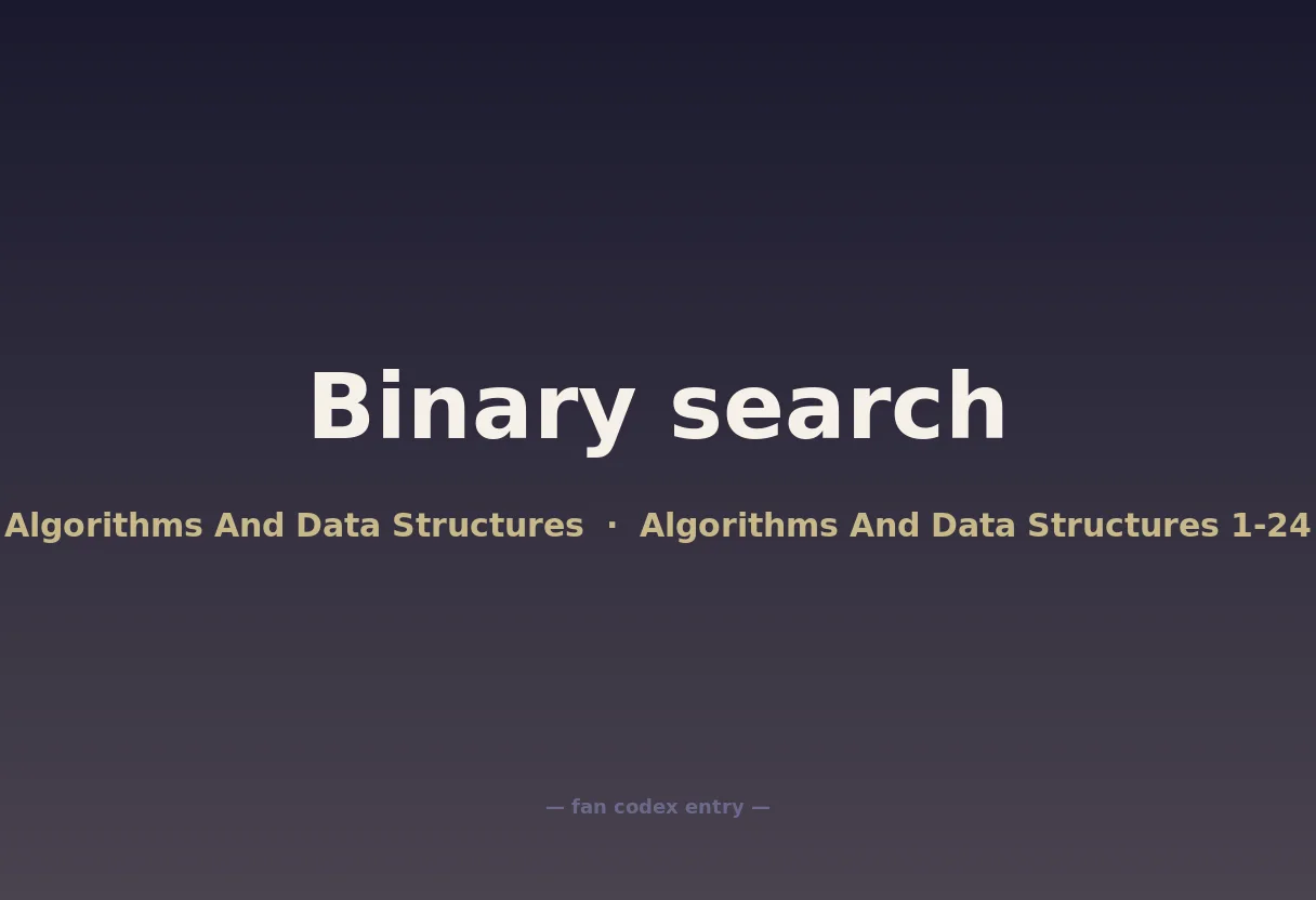 Binary search