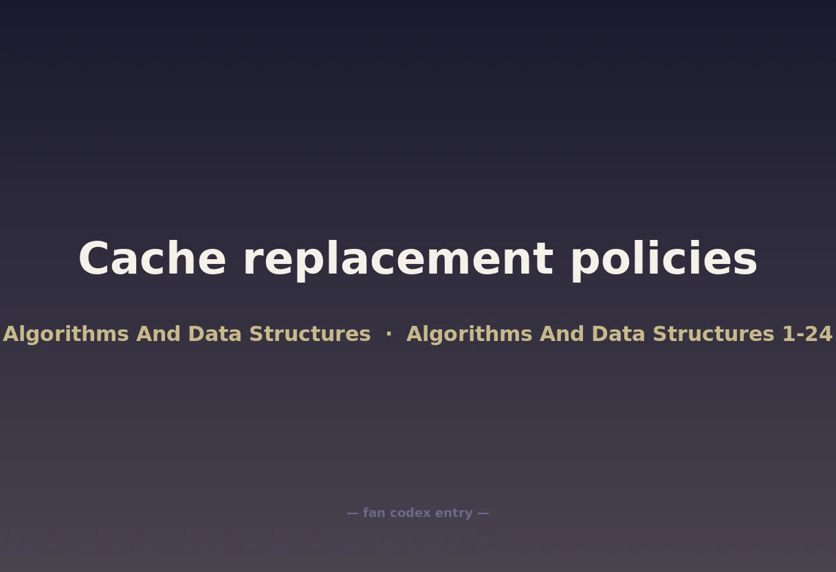 Cache replacement policies