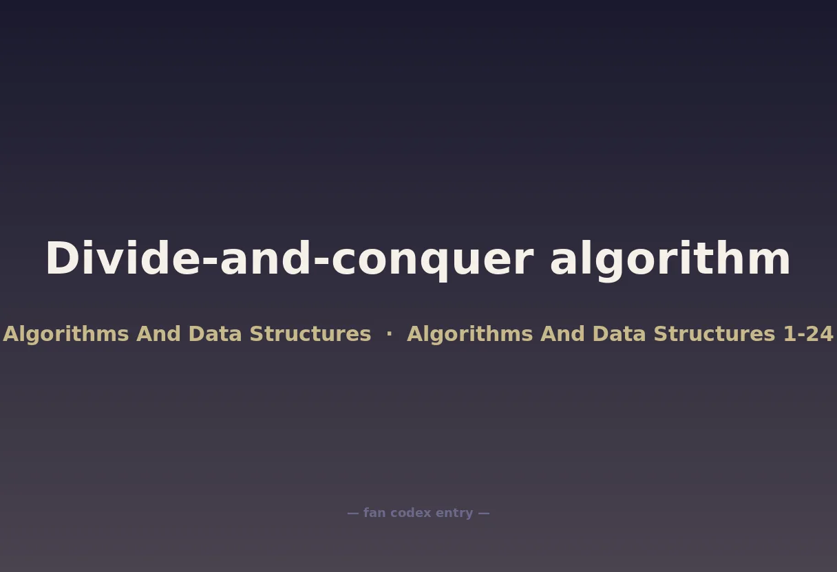 Divide-and-conquer algorithm