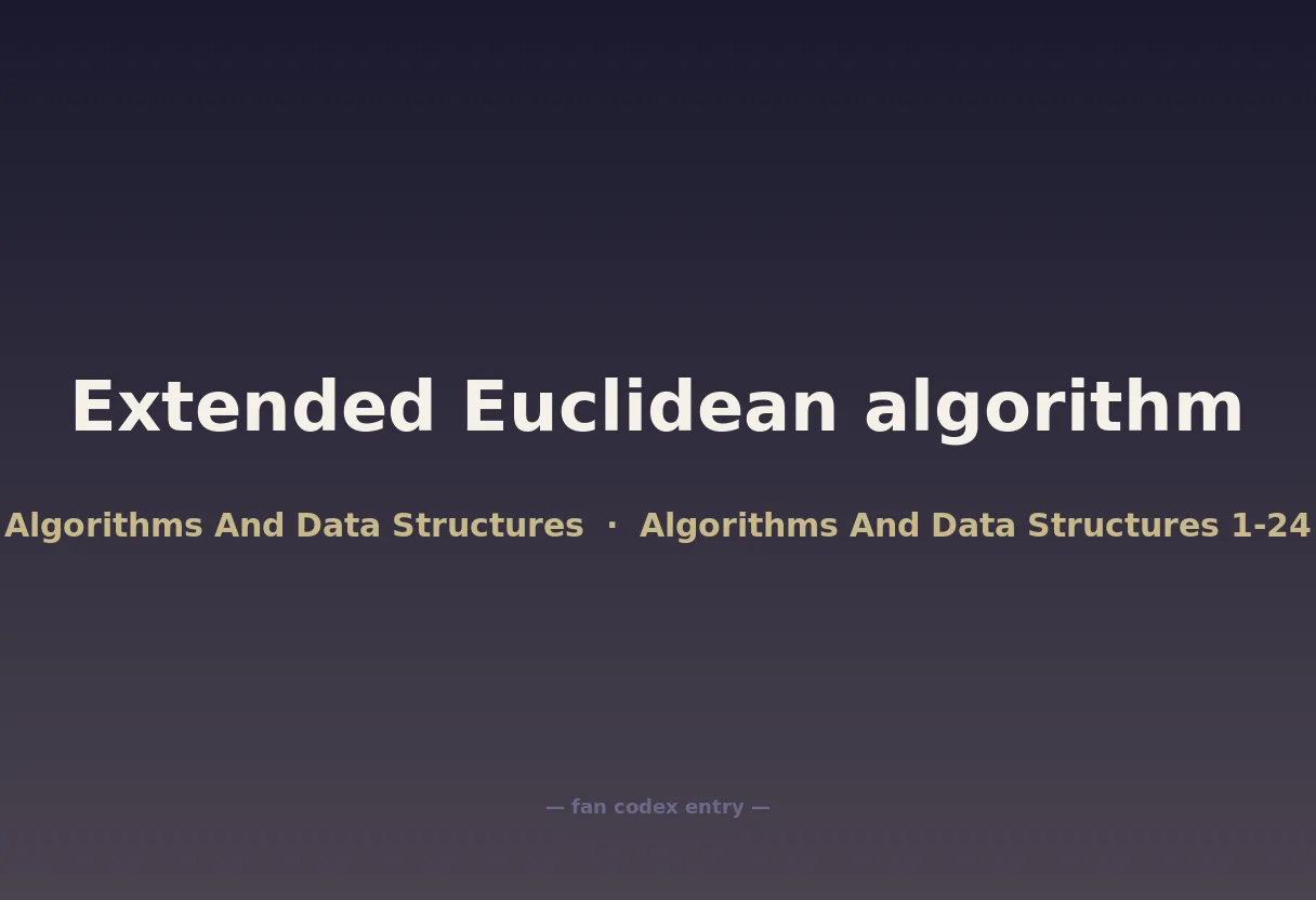 Extended Euclidean algorithm