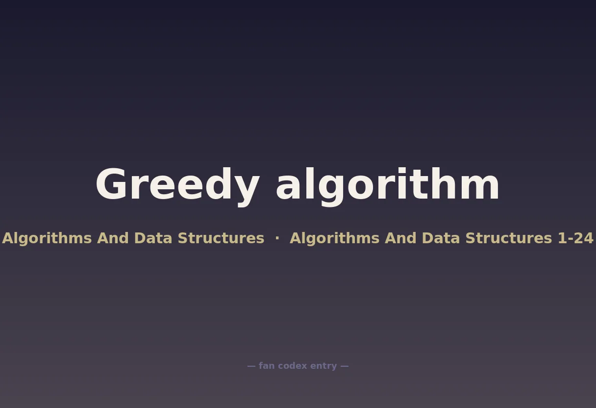 Greedy algorithm