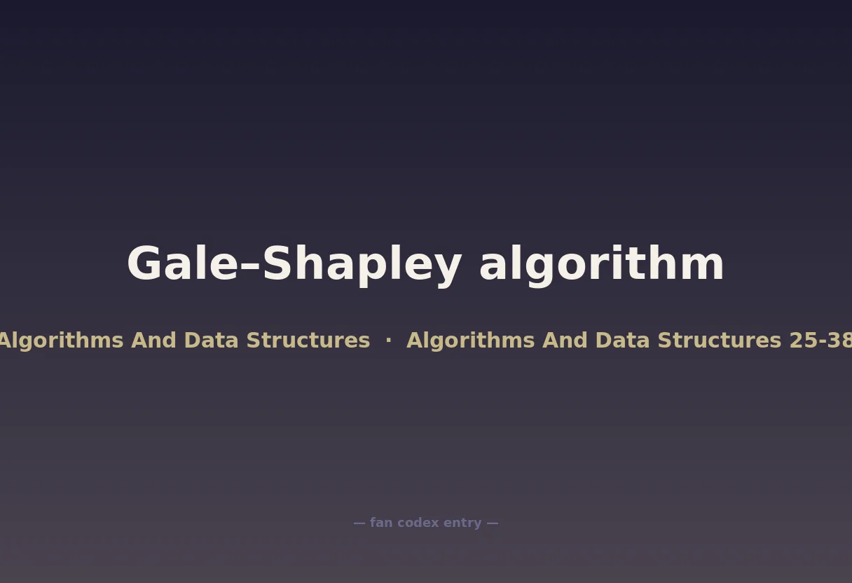 Gale–Shapley algorithm