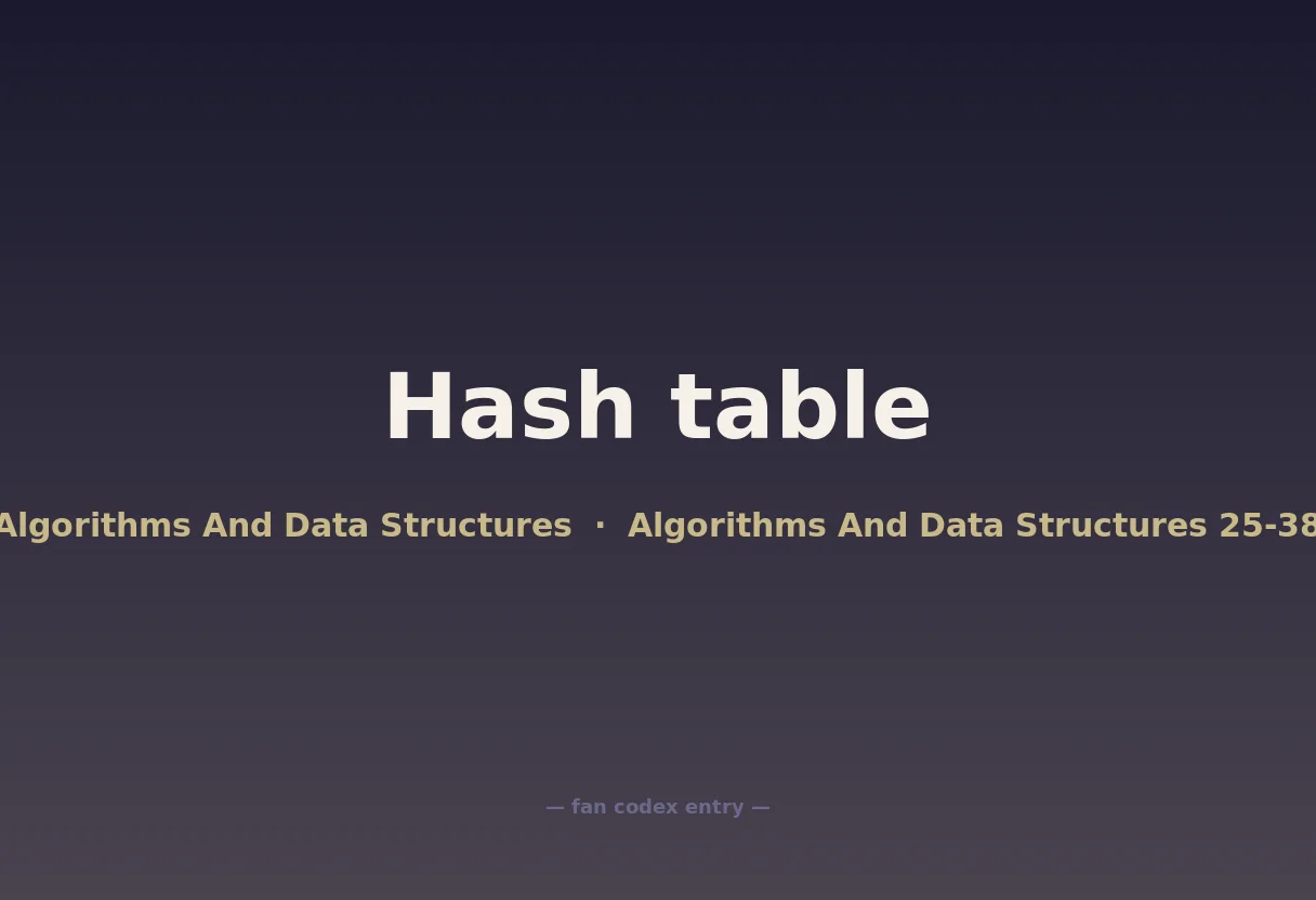 Hash table