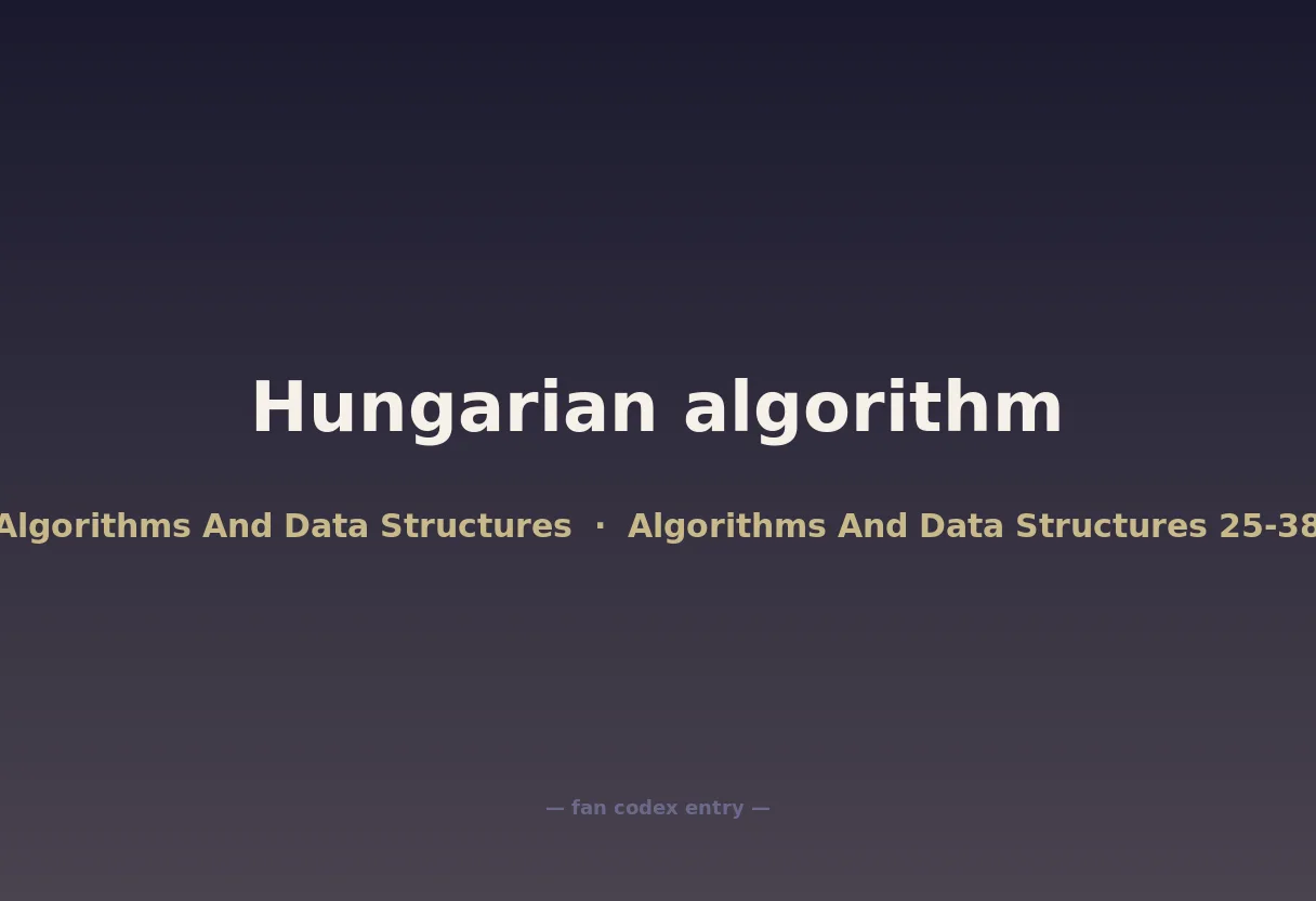 Hungarian algorithm