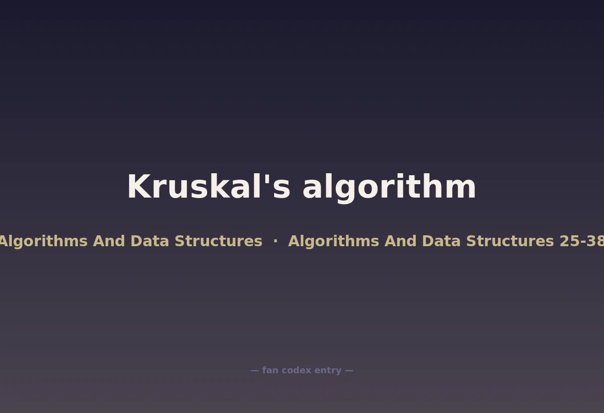 Kruskal's algorithm