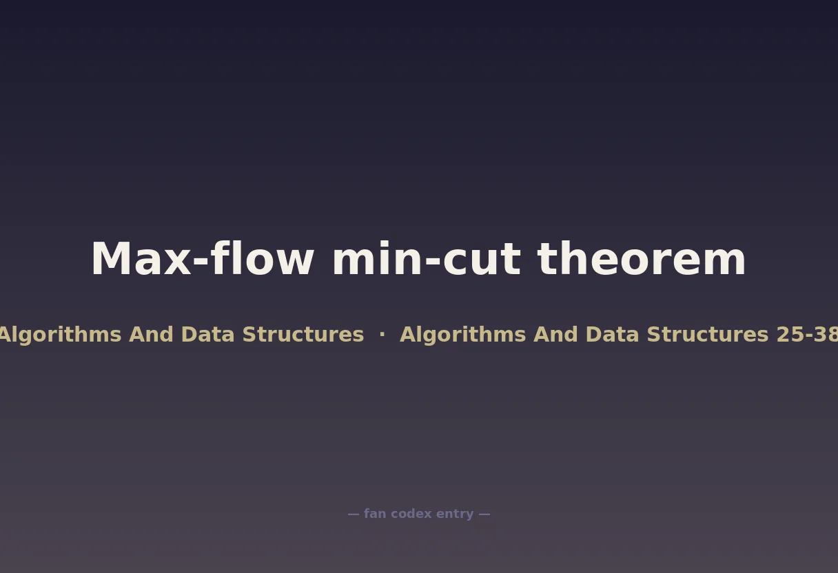 Max-flow min-cut theorem