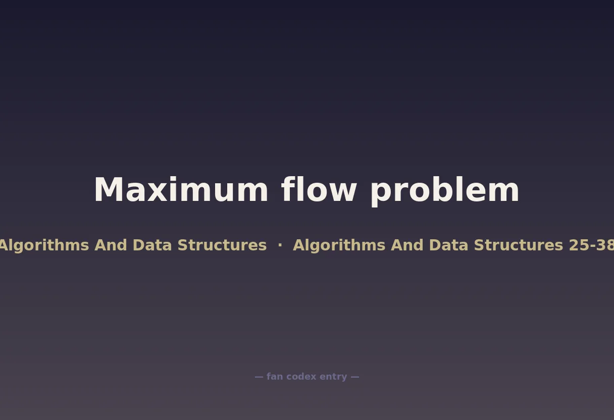Maximum flow problem