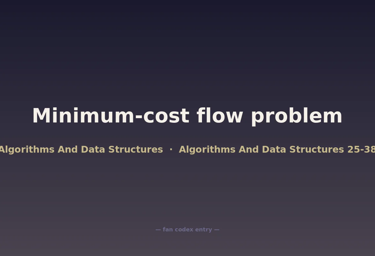 Minimum-cost flow problem
